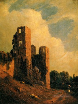  Castle Painting - Kenilworth Castle scenery Sanford Robinson Gifford